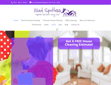 Tablet Screenshot of maidspotlessca.com